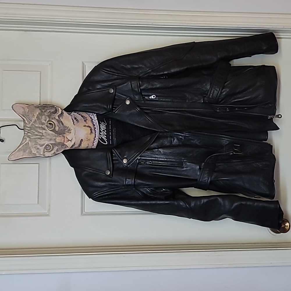 L Chrome leather jacket